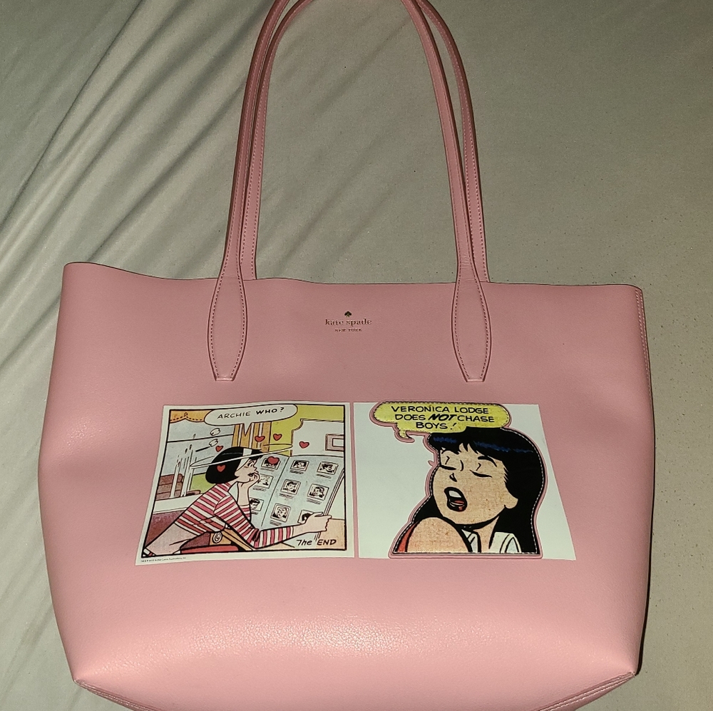 Rare Kate Spade Archie Comics Veronica tote bag with wristlet & makeup bag.